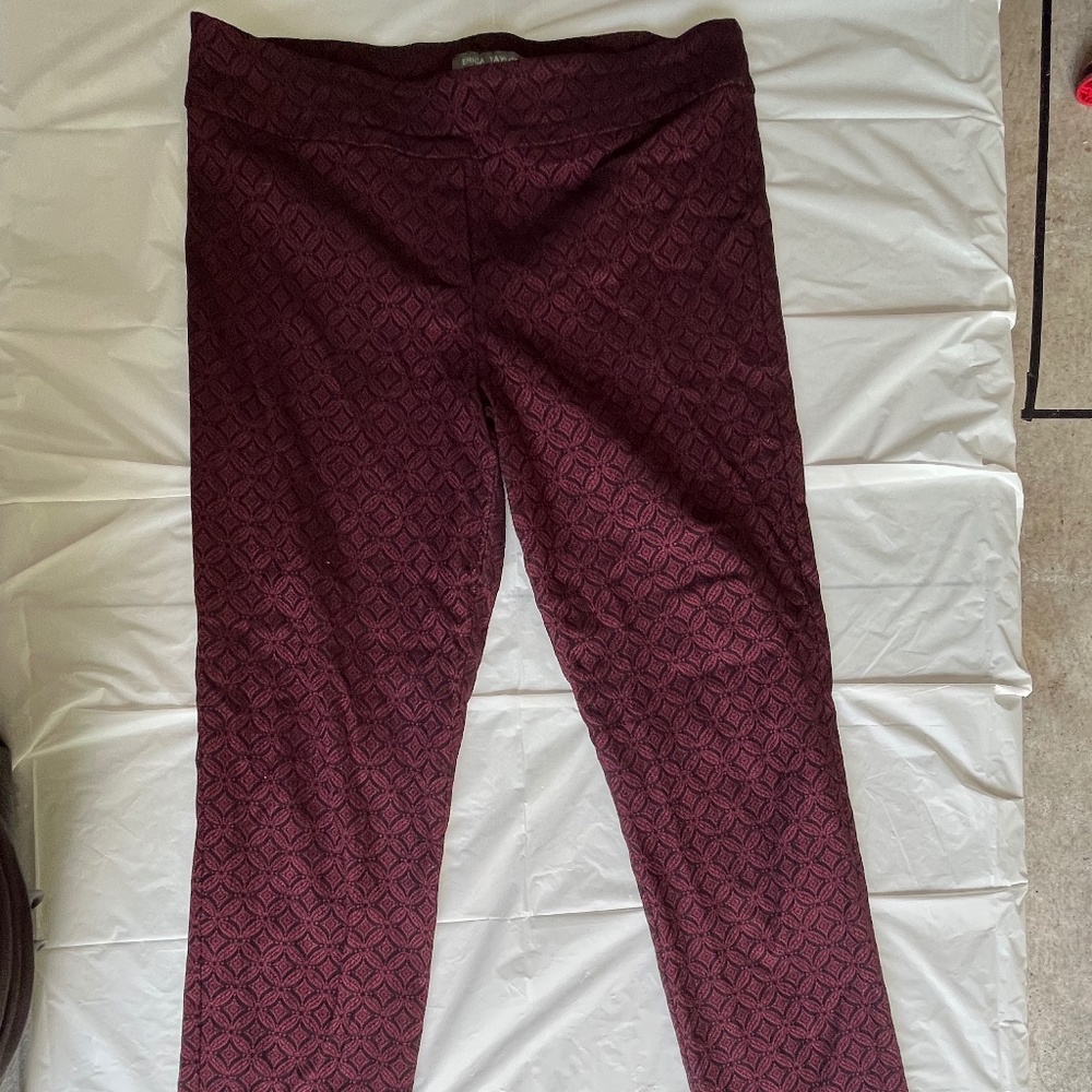 Erica Taylor black and red patterned pants